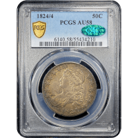 1824/4 Capped Bust Half Dollar (50c) Obverse Slab Image