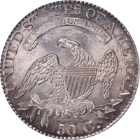 1825 Capped Bust Half Dollar (50c) REVERSE Image