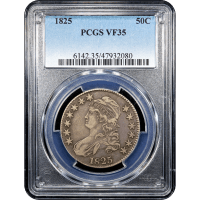 1825 Capped Bust Half Dollar (50c) Obverse Slab Image