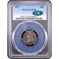 1827 Capped Bust Dime (10c) Obverse Slab Image