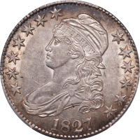 1827 Capped Bust Half Dollar (50c) Square Base 2 Obverse Image