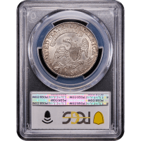 1827 Capped Bust Half Dollar (50c) Square Base 2 Reverse Slab Image