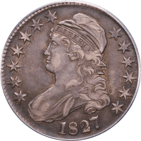 1827 Capped Bust Half Dollar (50c) Square Base 2 OBVERSE Image