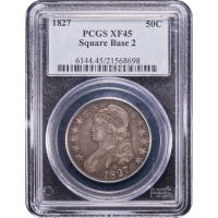 1827 Capped Bust Half Dollar (50c) Square Base 2 Obverse Slab Image