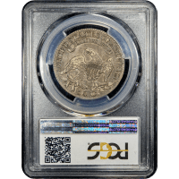 1828 Capped Bust Half Dollar (50c) Curl Base 2, No Knob Reverse Slab Image