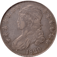 1829 Capped Bust Half Dollar (50c) O-105 Small Letters Obverse Image