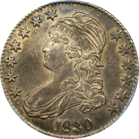1830 Capped Bust Half Dollar (50c) O-122 Large 0 Obverse Image