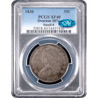 1830 Capped Bust Half Dollar (50c) Small 0 O-107 Obverse Slab Image