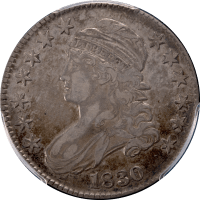 1830 Capped Bust Half Dollar (50c) Small 0 O-107 Obverse Image