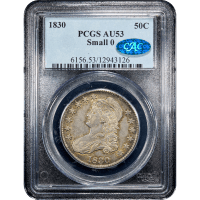 1830 Capped Bust Half Dollar (50c) Small 0 Obverse Slab Image