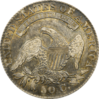 1830 Capped Bust Half Dollar (50c) Small 0 Reverse Image