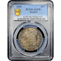 1830 Capped Bust Half Dollar (50c) Small 0 Obverse Slab Image