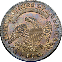 1830 Capped Bust Half Dollar (50c) Small 0 Reverse Image