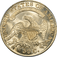 1830 Capped Bust Half Dollar (50c) Small 0 Reverse Image