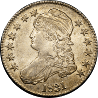 1831 Capped Bust Half (50c) Rattler OBVERSE Image