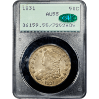1831 Capped Bust Half (50c) Rattler SLAB Image