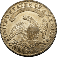 1831 Capped Bust Half (50c) Rattler REVERSE Image