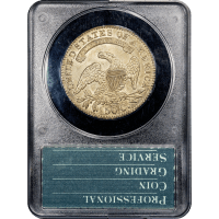 1831 Capped Bust Half (50c) Rattler Reverse Slab Image