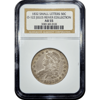 1832 Capped Bust Half Dollar (50c) Small Letters Obverse Slab Image