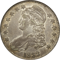 1832 Capped Bust Half Dollar (50c) Small Letters Obverse Image