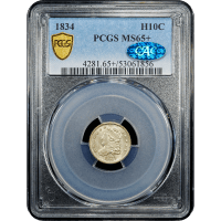 1834 Capped Bust Half Dime (H10C) Obverse Slab Image