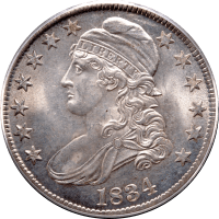 1834 Capped Bust Half Dollar (50c) Large Date Small Letters Obverse Image