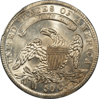 1834 Capped Bust Half Dollar (50c) Small Date Small Letters REVERSE Image