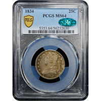 1834 Capped Bust Quarter (25c) Obverse Slab Image