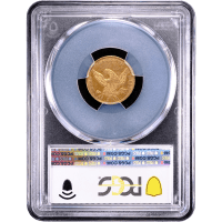 1834 Classic Head Gold Quarter Eagle ($2.50) Reverse Slab Image