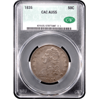 1835 Capped Bust Half Dollar (50c) Obverse Slab Image