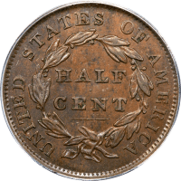 1835 Classic Head Half Cent (1/2c) REVERSE Image