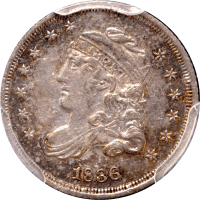 1836 Capped Bust Half Dime (H10C) Large 5C Obverse Image