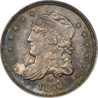 1836 Capped Bust Half Dime (h10c) Large 5C Obverse Image