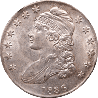 1836 Capped Bust Half Dollar (50c) Lettered Edge Obverse Image