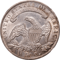 1836 Capped Bust Half Dollar (50c) Lettered Edge REVERSE Image