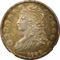 1836 Capped Bust Half Dollar (50c) Lettered Edge Obverse Image