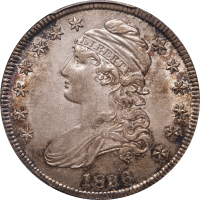 1836 Capped Bust Half Dollar (50c) Lettered Edge Obverse Image