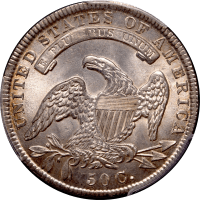 1836 Capped Bust Half Dollar (50c) Lettered Edge Reverse Image