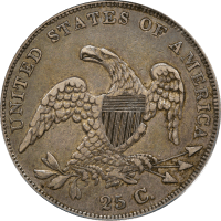 1836 Capped Bust Quarter (25c) Reverse Image
