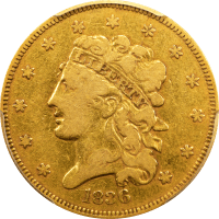 1836 Classic Head Gold Half Eagle ($5) Obverse Image