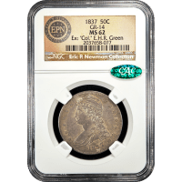 1837 Capped Bust Half Dollar (50c) Obverse Slab Image