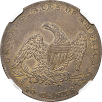 1837 Capped Bust Half Dollar (50c) REVERSE Image
