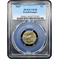 1837 Feuchtwanger Cent (1c) HT-268 SLAB Image