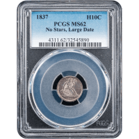 1837 Large Date Seated Liberty Half Dime (H10C) SLAB Image