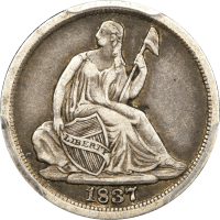 1837 Seated Liberty Half Dime (H10C) Seated Large Date OBVERSE Image