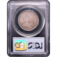 1838 Capped Bust Half Dollar (50c) Reverse Slab Image