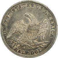 1838 Capped Bust Half Dollar (50c) Reeded Edge Reverse Image