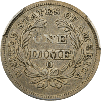 1838-O Seated Liberty Dime (10c) Reverse Image