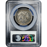 1839 Seated Liberty Half Dollar (50c) Drapery Reverse Slab Image