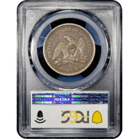 1839 Seated Liberty Half Dollar (50c) Drapery Reverse Slab Image